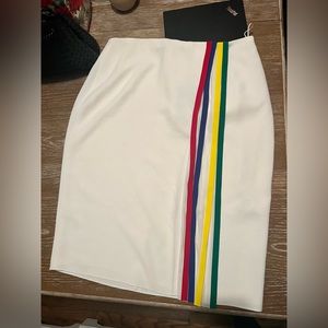 NWT Ralph Lauren Purple Label white linen skirt